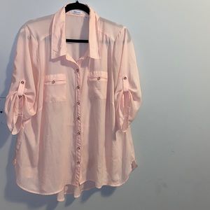 Reitmans Salmon pink blouse button up